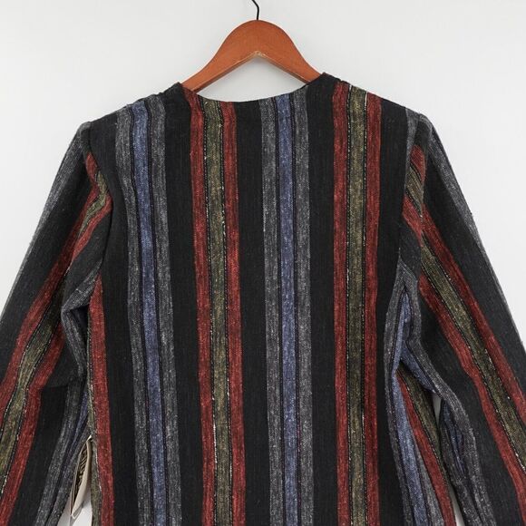 Chibaro Blazer Jacket Womens 7 Blue-Red Striped Double Breasted 80's VTG Retro - Picture 8 of 14